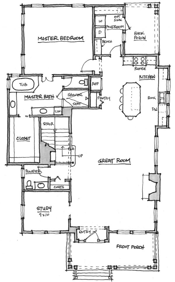 Summer Cottage - 2 Story House Plans in FL