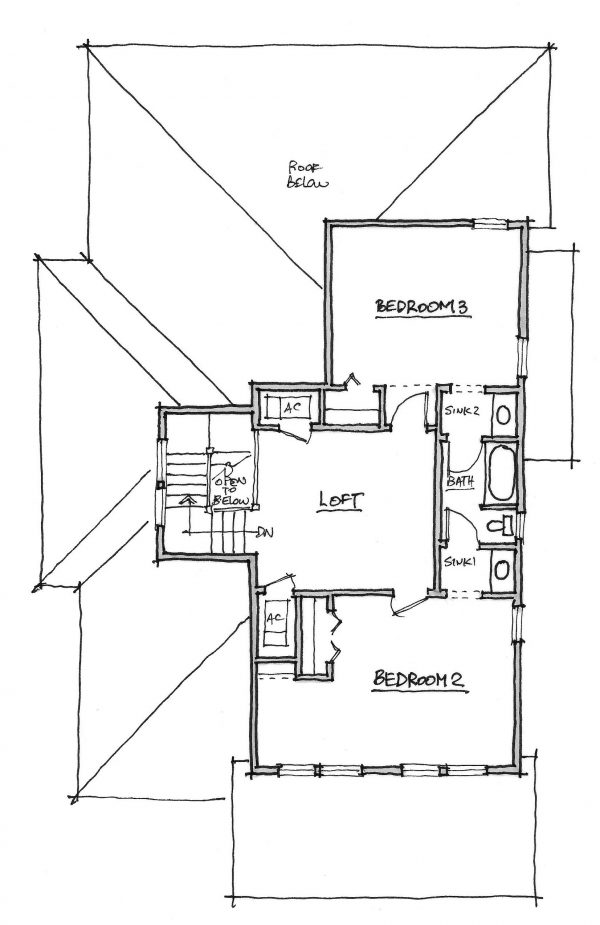 Summer Cottage - 2 Story House Plans in FL