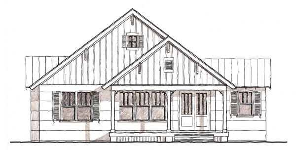 Seaview Cottage - Single Story House Plans in FL