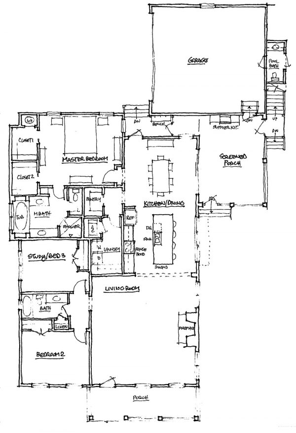 Hideaway - Single Story House Plans in FL