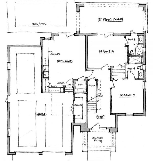 Serenata 3 - 3 Story House Plans in FL