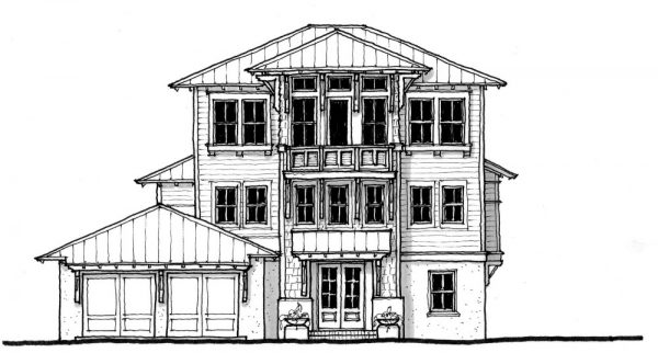 Serenata 3 - 3 Story House Plans in FL