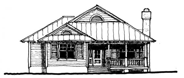 South Beach Cottage III - Single Story House Plans in FL