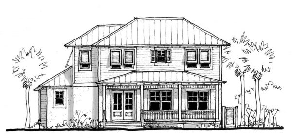 Summer House - 2 Story House Plans in FL