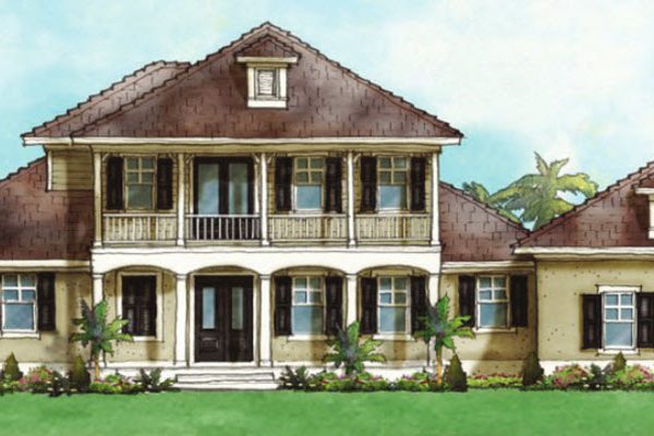 2 Story House Plans in FL - The Beach Haven