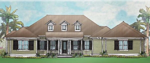 Kiawah Cottage - Single Story House Plans in FL