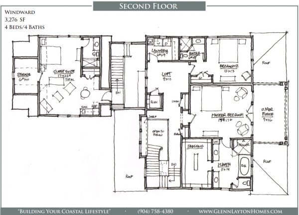 Windward - 2 Story House Plans in FL