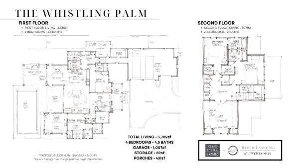 Whistling Palm - 2 Story House Plans in FL