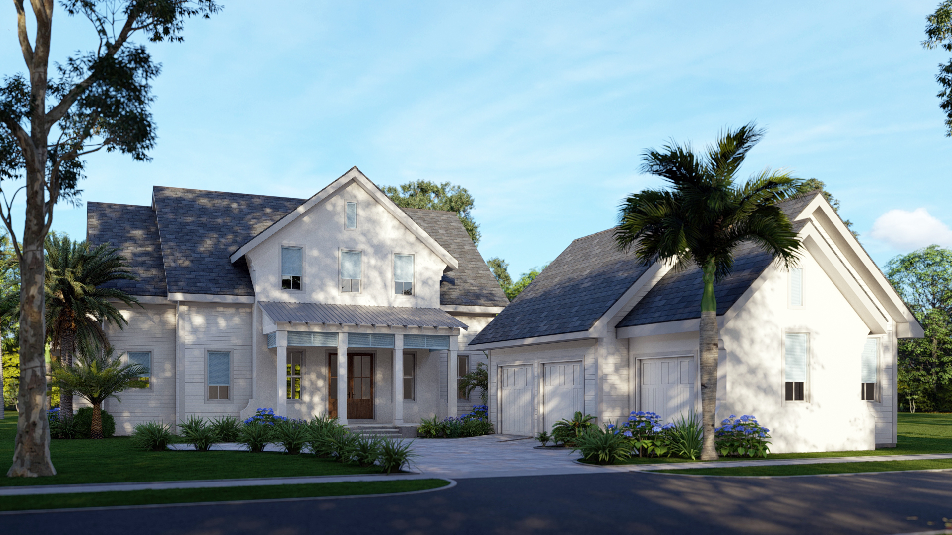 Whistling Palm - 2 Story House Plans in FL