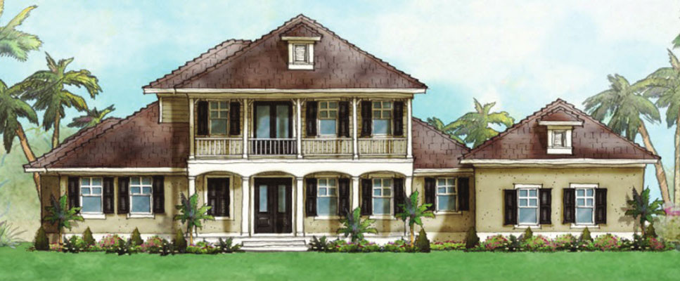 2 Story House Plans in FL - The Beach Haven